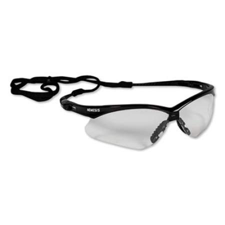 KleenGuard Nemesis Safety Glasses, Black Frame, Clear Lens (25676)