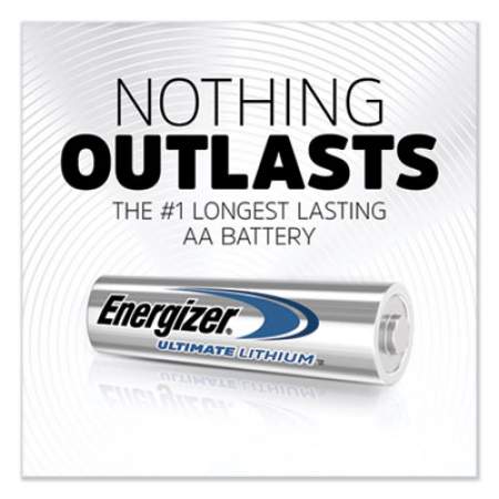 Energizer Ultimate Lithium AA Batteries, 1.5 V, 8/Pack (L91SBP8)
