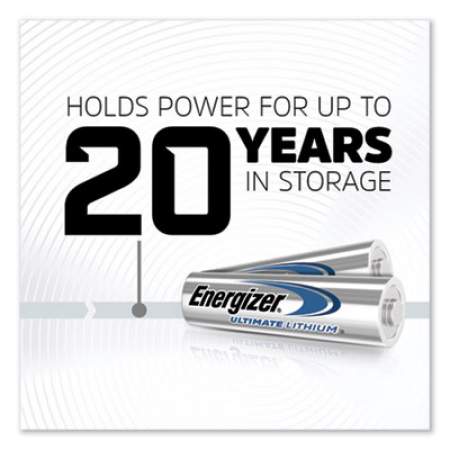 Energizer Ultimate Lithium AA Batteries, 1.5 V, 8/Pack (L91SBP8)