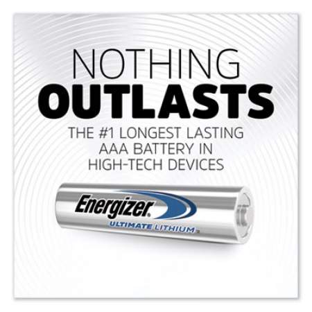 Energizer Ultimate Lithium AAA Batteries, 1.5 V, 12/Pack (L92SBP12)
