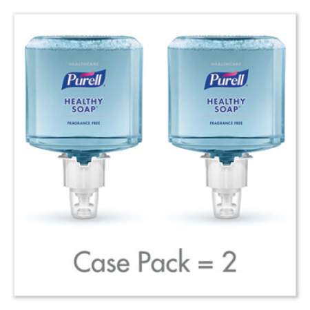 PURELL Healthcare HEALTHY SOAP Gentle and Free Foam, Fragrance-Free, 1,200 mL, For ES6 Dispensers, 2/Carton (647202)