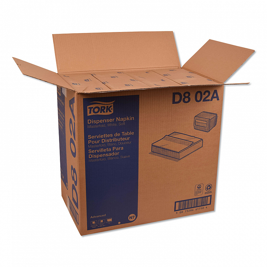 Advanced Masterfold Dispenser Napkins, 1-Ply, 12 x 17, White, 6,000/Carton (D802A)