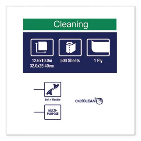 Tork Cleaning Cloth, 12.6 x 10, White, 500 Wipes/Carton (510137)