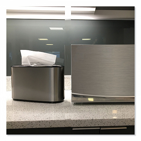 Xpress Countertop Towel Dispenser, 12.68 x 4.56 x 7.92, Stainless Steel/Black (302030)
