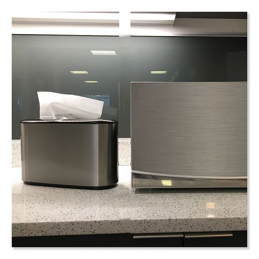 Xpress Countertop Towel Dispenser, 12.68 x 4.56 x 7.92, Stainless Steel/Black (302030)