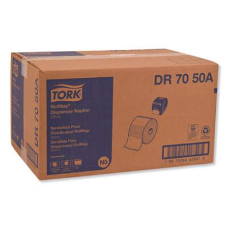 Tork Rollnap Dispenser Napkins, 1-Ply, 17" x 7.13", Roll, White, 6000/Carton (DR7050A)