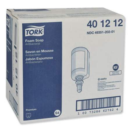 Tork Premium Antibacterial Foam Soap, Unscented, 1 L, 6/Carton (401215)