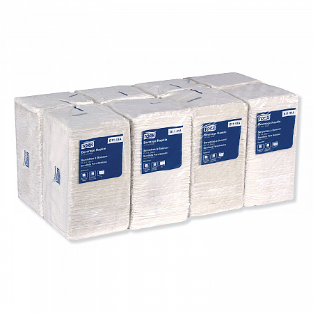 Universal Beverage Napkin, 1-Ply, 9.13 x 9.13, 1/4 Fold, Poly-Pack, White, 4,000/Carton (B1141A)
