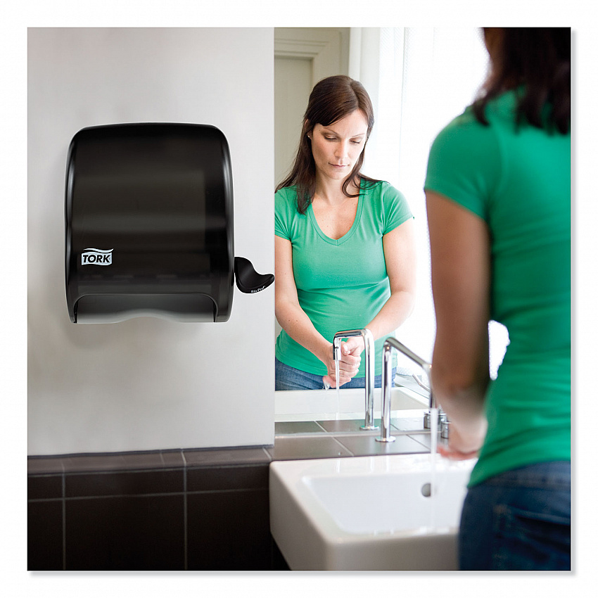 Compact Hand Towel Roll Dispenser, 12.49 x 8.6 x 12.82, Smoke (83TR)