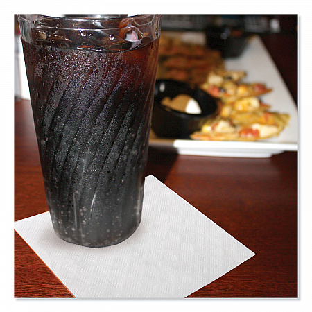 Universal Beverage Napkin, 1-Ply, 9.13 x 9.13, 1/4 Fold, Poly-Pack, White, 4,000/Carton (B1141A)