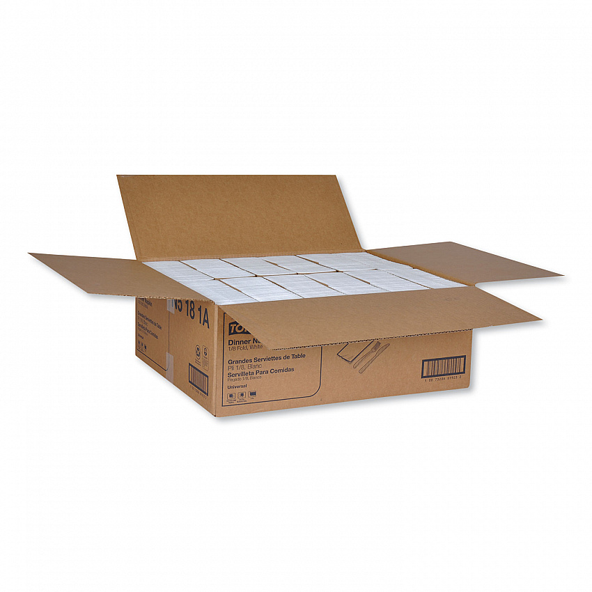 Universal Dinner Napkins, 1-Ply, 15 x 17, 1/8 Fold, White, 3000/Carton (N5181A)