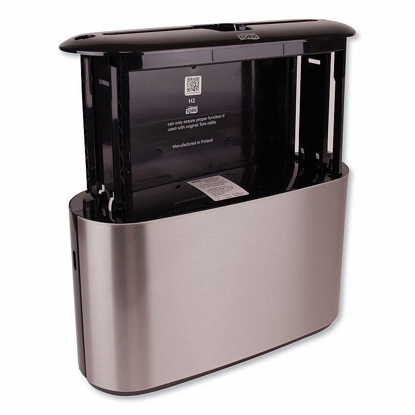 Xpress Countertop Towel Dispenser, 12.68 x 4.56 x 7.92, Stainless Steel/Black (302030)