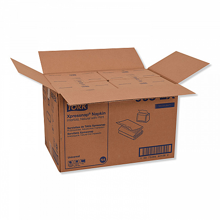 Xpressnap Interfold Dispenser Napkins, 1-Ply, 13 x 8.5, Natural, 500/Pack, 12 Packs/Carton (908EX)