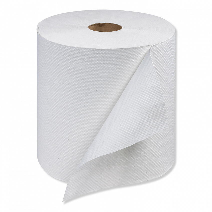 Universal Hand Towel Roll, 1-Ply, 7.88" x 800 ft, White, 6 Rolls/Carton (RB8002)