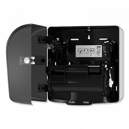 Mini Mechanical Hand Towel Roll Dispenser, For H71 System, 11.75 x 7.5 x 12.5, Black (774728)