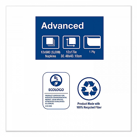Advanced Masterfold Dispenser Napkins, 1-Ply, 12 x 17, White, 6,000/Carton (D802A)