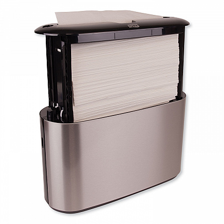 Xpress Countertop Towel Dispenser, 12.68 x 4.56 x 7.92, Stainless Steel/Black (302030)