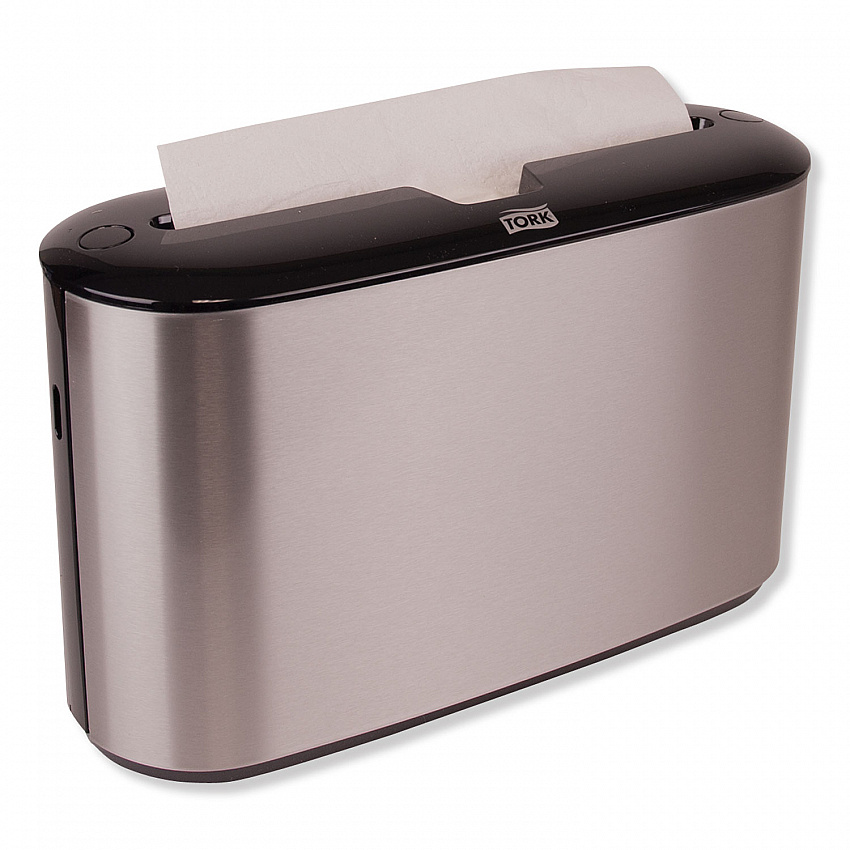 Xpress Countertop Towel Dispenser, 12.68 x 4.56 x 7.92, Stainless Steel/Black (302030)