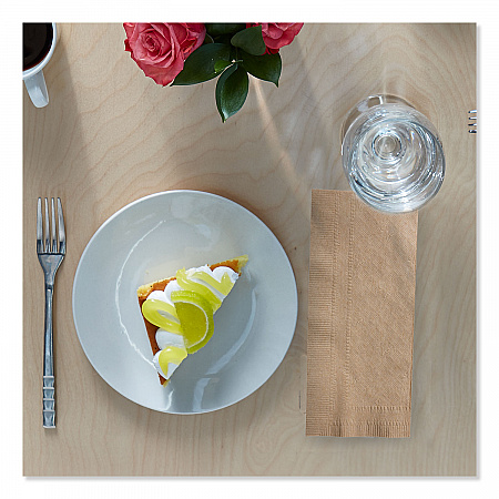 Universal Dinner Napkins, 1-Ply, 15 x 17, Natural Brown, 250/Pack, 12 Pack/Carton (N5186)