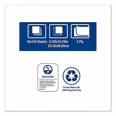 Windshield Towel, 2-Ply, 9.13 x 10.25, Blue, 140/Pack, 16 Packs/Carton (192122)