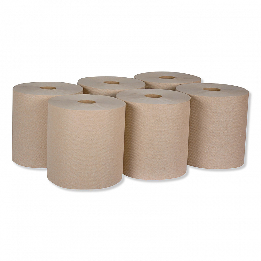 Universal Hardwound Roll Towel, 1-Ply, 7.88" x 800 ft, Natural, 6/Carton (RK800E)