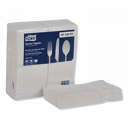 Advanced Dinner Napkins, 2-Ply, 15 x 17, 1/8 Fold, White, 100/PK, 28 PK/CT (NP528PA)