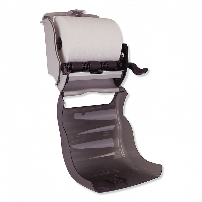 Compact Hand Towel Roll Dispenser, 12.49 x 8.6 x 12.82, Smoke (83TR)