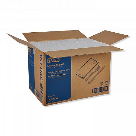 Advanced Dinner Napkins, 2-Ply, 15 x 17, 1/8 Fold, White, 100/PK, 28 PK/CT (NP528PA)