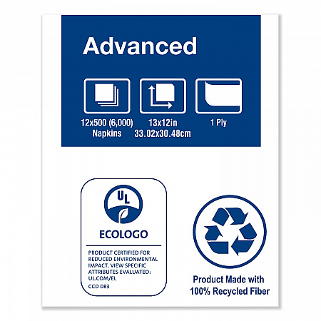 Advanced Soft Minifold Dispenser Napkins, 1-Ply, 13 x 12, White, 6,000/Carton (D820)