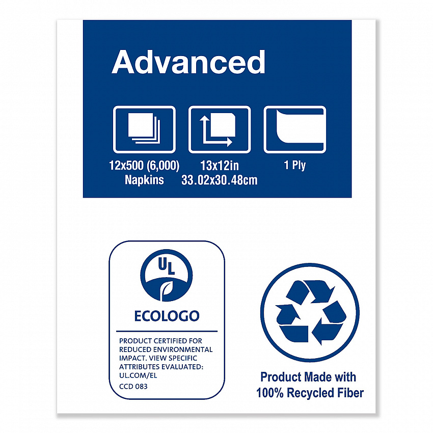 Advanced Soft Minifold Dispenser Napkins, 1-Ply, 13 x 12, White, 6,000/Carton (D820)