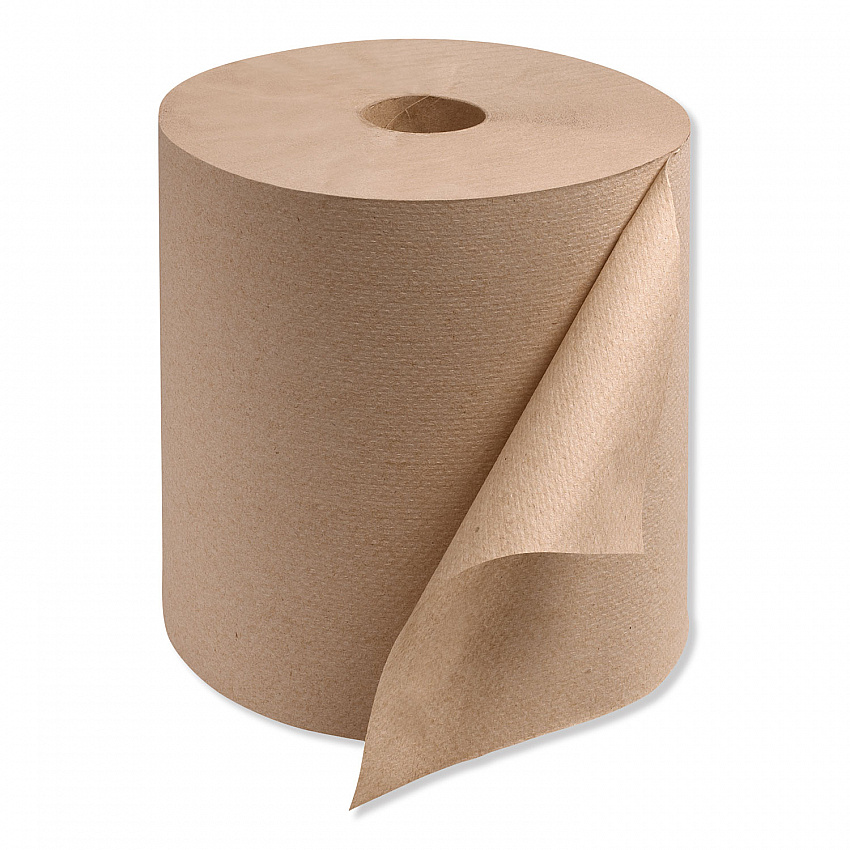Universal Hand Towel Roll, 1-Ply, 7.88" x 800 ft, Natural, 6 Rolls/Carton (RK8002)