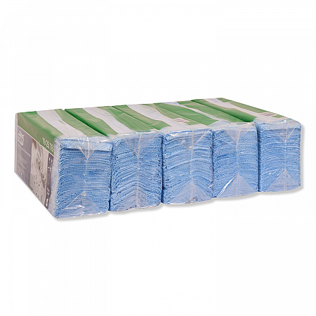 Low-Lint Cleaning Cloth, 1-Ply, 15.4 x 12.8, Unscented, Blue, 80/Bag, 5 Bags/Carton (192578)