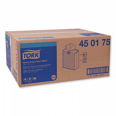 Heavy-Duty Paper Wiper, 1-Ply, 9.25 x 16.25, Unscented, White, 90 Wipes/Box, 10 Boxes/Carton (450175)