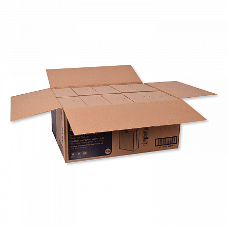 Industrial Paper Wiper, 4-Ply, 8.54 x 16.5, Unscented, Blue, 90 Towels/Box, 10 Boxes/Carton (440245A)