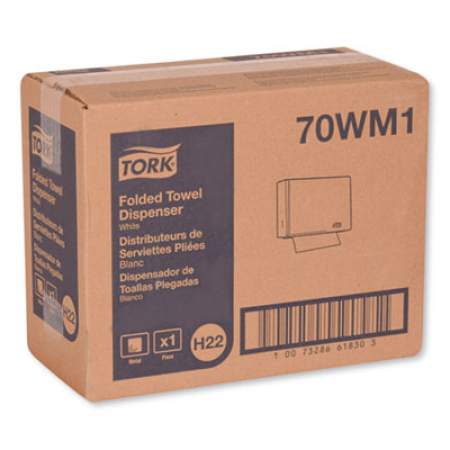 Tork Singlefold Hand Towel Dispenser, 11.75 x 5.75 x 9.25, White (70WM1)