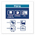 Industrial Paper Wiper, 4-Ply, 10 x 15.75, Unscented, Blue, 190 Wipes/Roll, 4 Roll/Carton (132451A)
