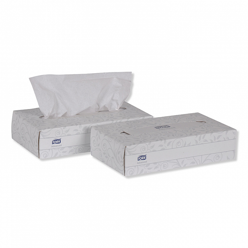 Advanced Facial Tissue, Flat Box, 2-Ply, White, 100 Sheets/Box, 30 Boxes/Carton (TF6810)
