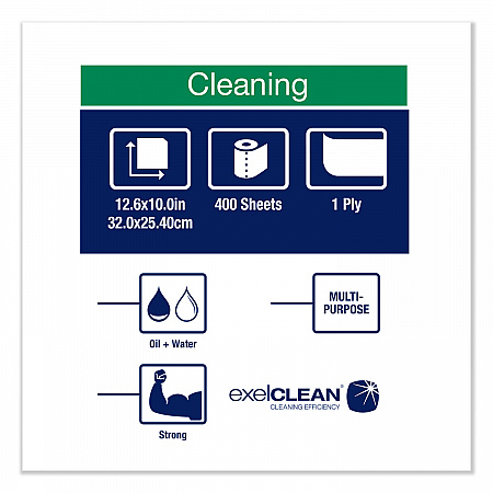 Heavy-Duty Cleaning Cloth, 12.6 x 10, White, 400/Carton (530137)