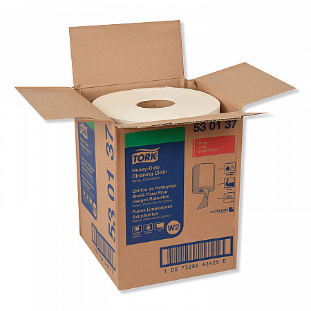 Heavy-Duty Cleaning Cloth, 12.6 x 10, White, 400/Carton (530137)