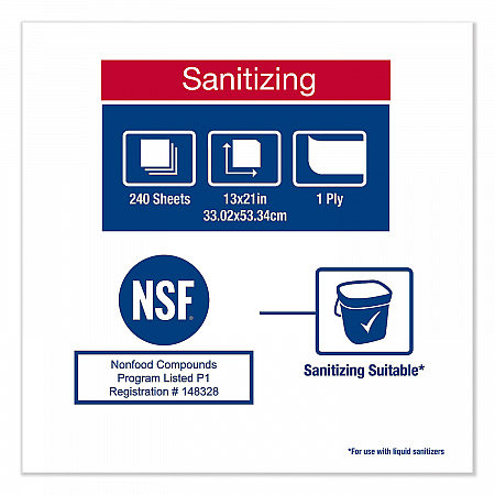 Foodservice Cloth, 13 x 21, Blue, 240/Carton (192181A)