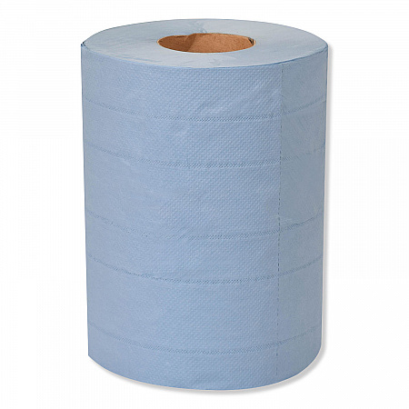 Industrial Paper Wiper, 4-Ply, 10 x 15.75, Unscented, Blue, 190 Wipes/Roll, 4 Roll/Carton (132451A)