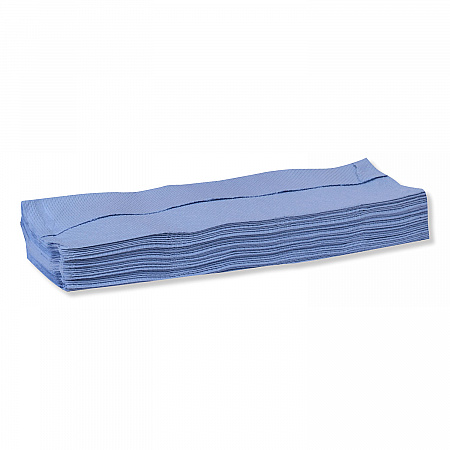 Industrial Paper Wiper, 4-Ply, 12.8 x 16.5, Unscented, Blue, 180/Carton (13247501)