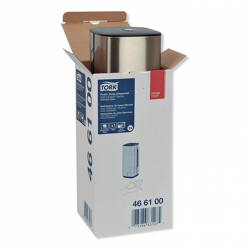 Image Design Foam Skincare Automatic Dispenser with Intuition Sensor, 1 L, 4.5 x 5.12 x 10.62, Stainless Steel (466100)