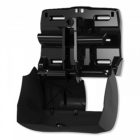 Twin Bath Tissue Roll Dispenser for OptiCore, 11.06 x 7.18 x 8.81, Black (565728)