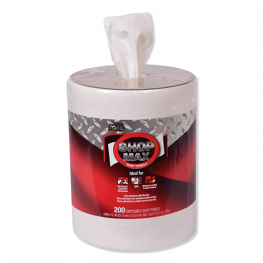 Advanced ShopMax Wiper 450, 9.9 x 13.1, White, 200/Roll, 2 Rolls/Carton (450138)