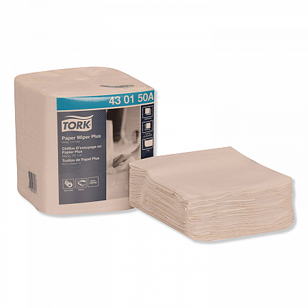 Paper Wiper Plus, 12.5 x 13, White, 1/4 Fold, 90/Pack, 12 Packs/Carton (430150A)
