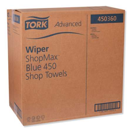 Tork Advanced ShopMax Wiper 450, 11 x 9.4, Blue, 60/Roll, 30 Rolls/Carton (450360)