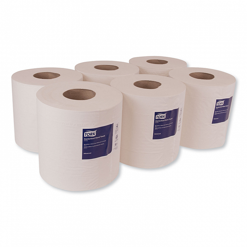 Centerfeed Hand Towel, 2-Ply, 7.6 x 11.8, White, 600/Roll, 6 Rolls/Carton (121204)