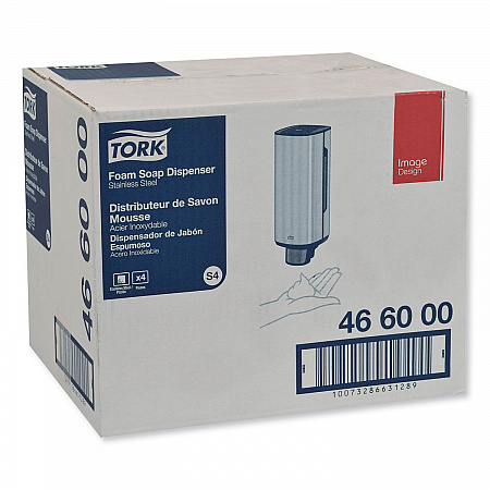 Foam Skincare Manual Dispenser, 1 L Bottle; 33 oz Bottle, 4.25 x 4.25 x 11.38, Stainless Steel (466000)