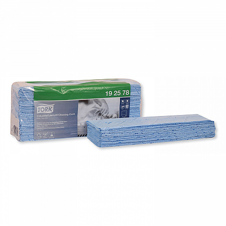 Low-Lint Cleaning Cloth, 1-Ply, 15.4 x 12.8, Unscented, Blue, 80/Bag, 5 Bags/Carton (192578)